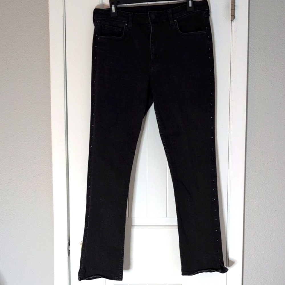 Denim & Denim High Waist Studded Jeans